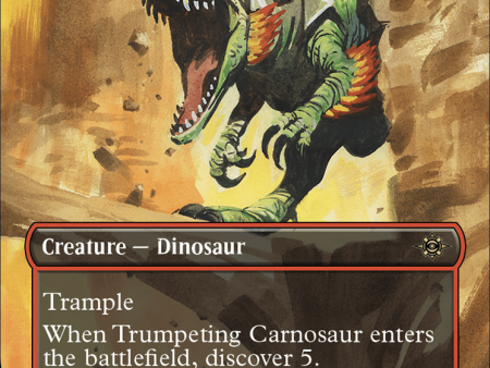 Trumpeting Carnosaur (Borderless) [The Lost Caverns of Ixalan] Cheap