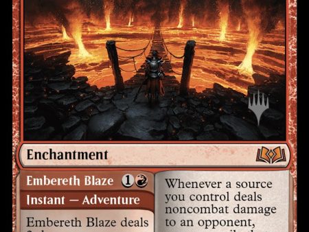 Virtue of Courage   Embereth Blaze (Promo Pack) [Wilds of Eldraine Promos] Fashion