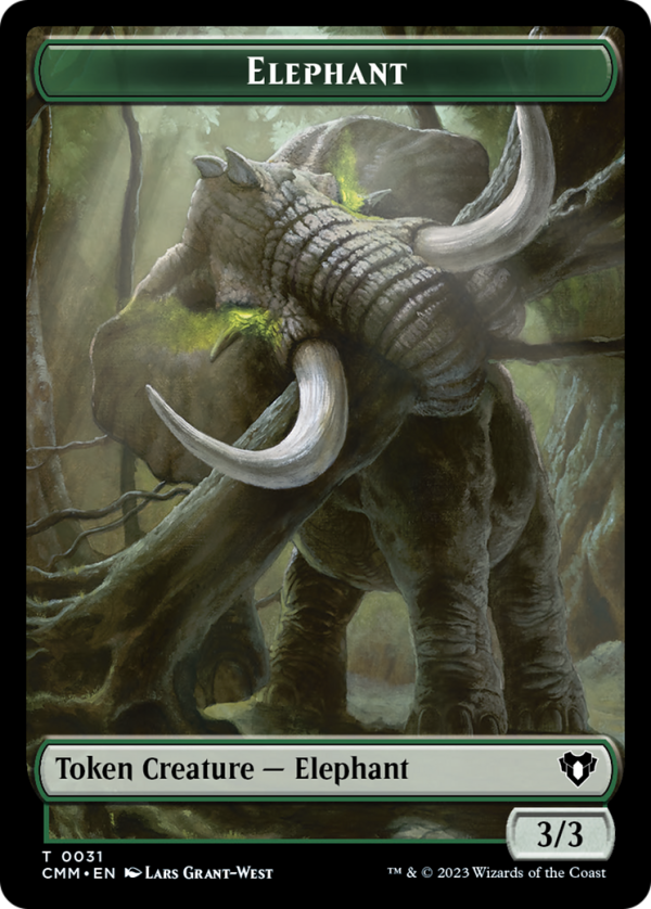 Treasure    Elephant Double-Sided Token [Commander Masters Tokens] Online now