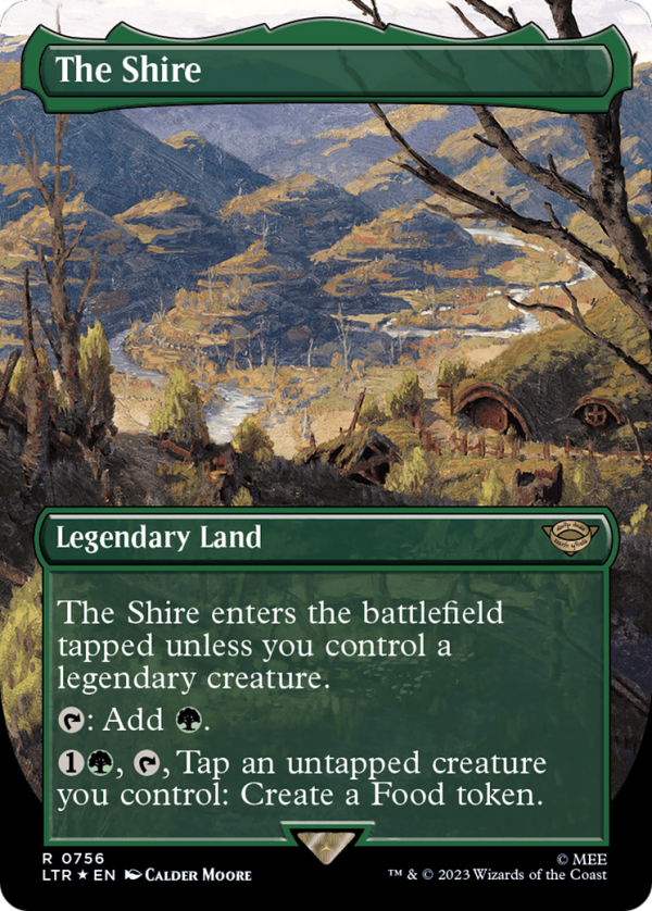 The Shire (Borderless) (Surge Foil) [The Lord of the Rings: Tales of Middle-Earth] For Sale