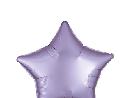 Pastel Lilac Star Satin Luxe Foil Balloon 45cm Online