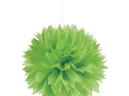 Kiwi Green Fluffy Tissue Decorations 3pcs Sale