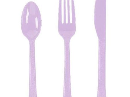 Lavender Heavy Weight Assorted Cutlery 24pcs Online Sale