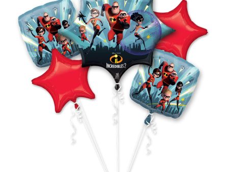 The Incredibles 2 Balloon Bouquet 5pcs Online Sale