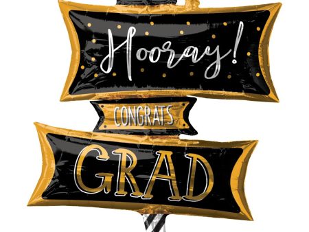 Graduation Sign SuperShape Foil Balloon 58x81cm For Sale