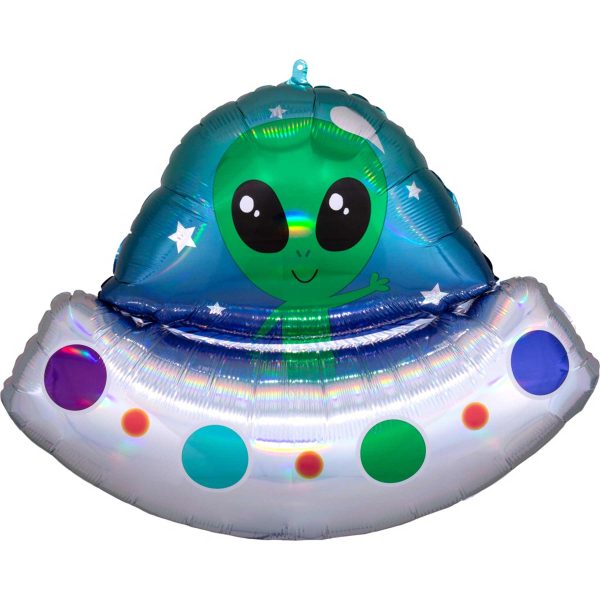 Alien Space Ship Iridescent SuperShape 71x53cm Fashion