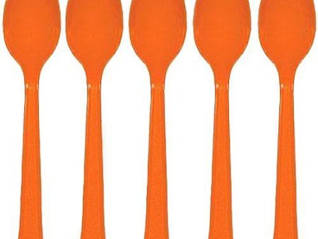 Orange Peel Heavy Weight Plastic Spoons 20pcs Discount