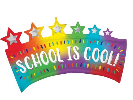 Ombre School Banner SuperShape Balloon 86x48cm For Discount