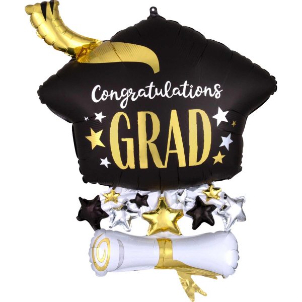 Cap & Diploma SuperShape Foil Balloon 58x63cm on Sale