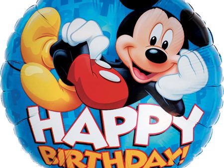 Mickey Happy Birthday Foil Balloon 18in on Sale