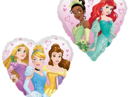 Princess Dream Big Heart Foil Balloon 45cm For Cheap