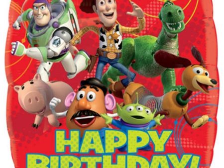 Toy Story Gang Happy Birthday Square Balloon 18in Sale